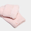 Mouffles doubl&eacute;es rose clair fille