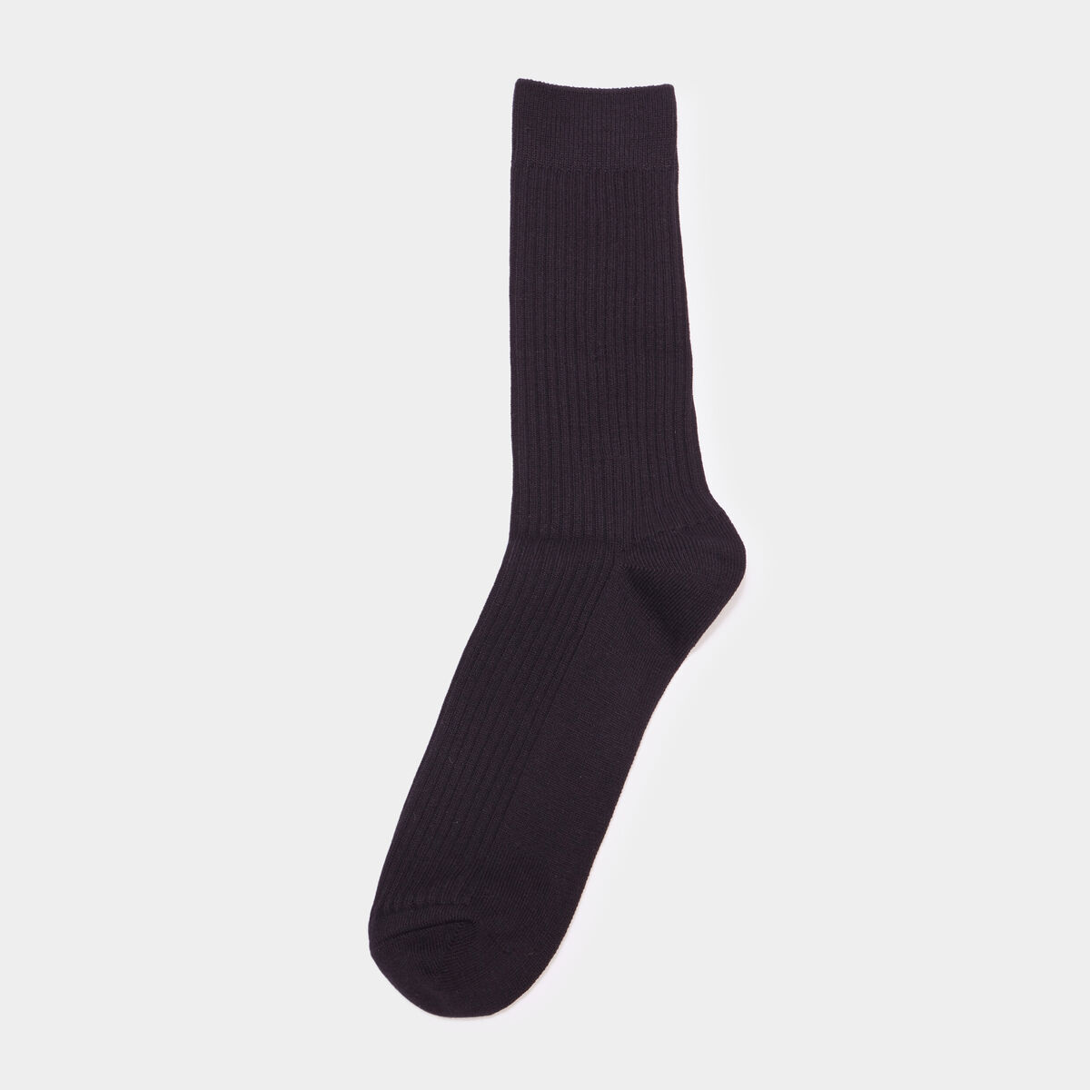 Lot 2 paires chaussettes côtelées noir homme