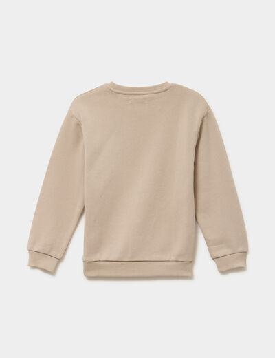 Sweat col rond oversize manches longues gris fonc&eacute; gar&ccedil;on