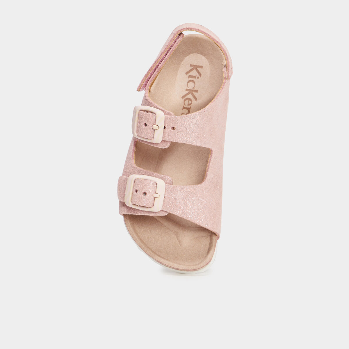 Sandales paillettes Kickers Sunyva marron foncé fille