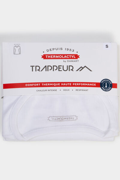 T-shirt thermique Damart x Trappeur blanc femme
