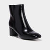 Bottines talon bloc lisses noir femme