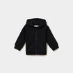 Sweat zipp&eacute; molletonn&eacute; &agrave; capuche noir b&eacute;b&eacute; gar&ccedil;on