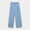 Jean large &agrave; pinces denim triple stone femme