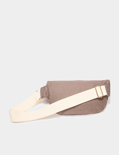 Sac banane bandoulière ajustable gris foncé femme