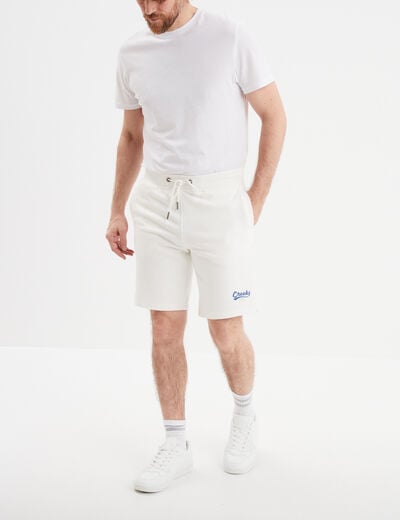 Short de jogging droit Creeks blanc homme