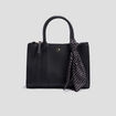 Sac rectangulaire avec foulard noir femme