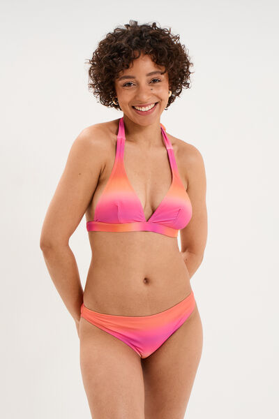 Haut de maillot de bain padd&eacute; orange femme