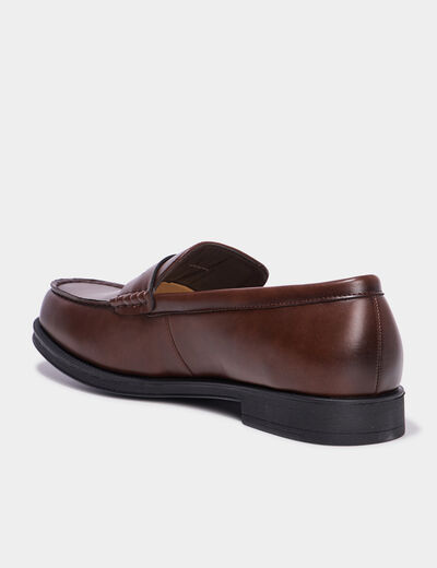 Mocassins à bout rond marron homme