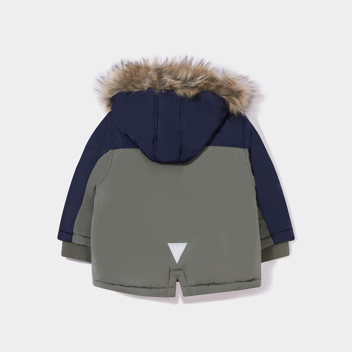 Parka à capuche imitation fourrure vert kaki bébé garçon