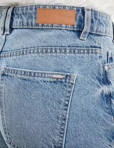 Jeans wide leg taille haute Creeks denim double stone femme