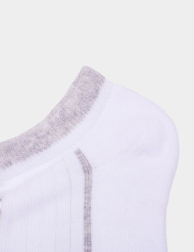 Lot 5 paires chaussettes blanc femme