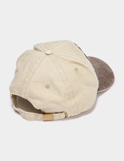 Casquette coton avec bride ajustable sable homme