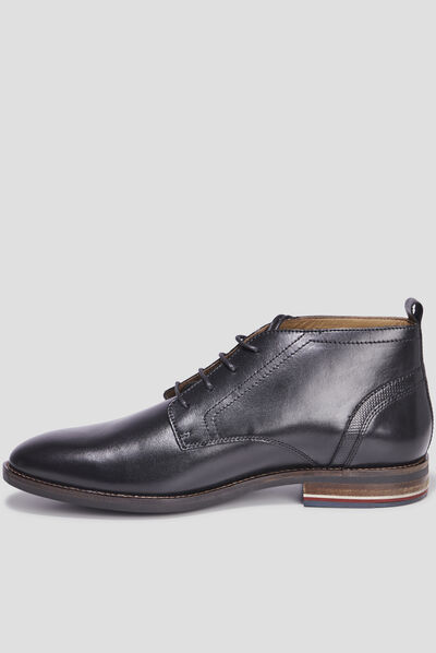 Bottines à lacets en cuir Brimstone Brek noir homme