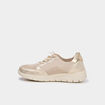 Tennis basses &agrave; lacets pied large sable femme