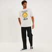 T-shirt regular col rond manches courtes blanc homme