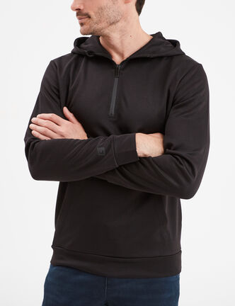 Sweat à capuche hoodie zippé noir homme