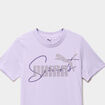 T-shirt col rond coton Puma parme fille