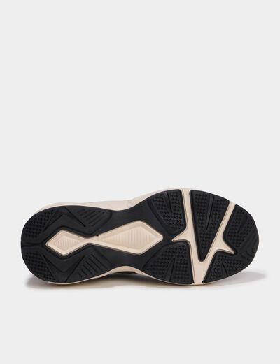 Baskets running &agrave; lacets &eacute;lastiqu&eacute;s vert kaki gar&ccedil;on