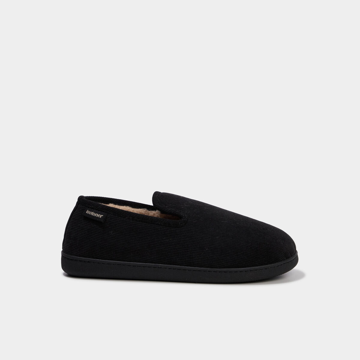 Chaussons fourr&eacute;s Isotoner taupe homme