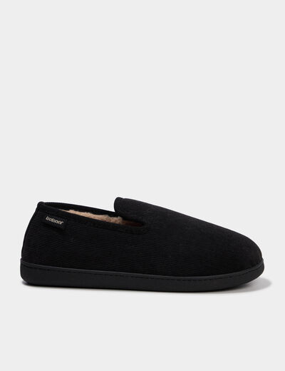 Chaussons fourr&eacute;s Isotoner taupe homme