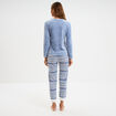 Ensemble pyjama pantalon effet velours bleu clair femme