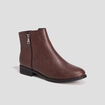 Bottines plates marron femme