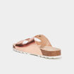 Mules métallisées Kickers rose femme