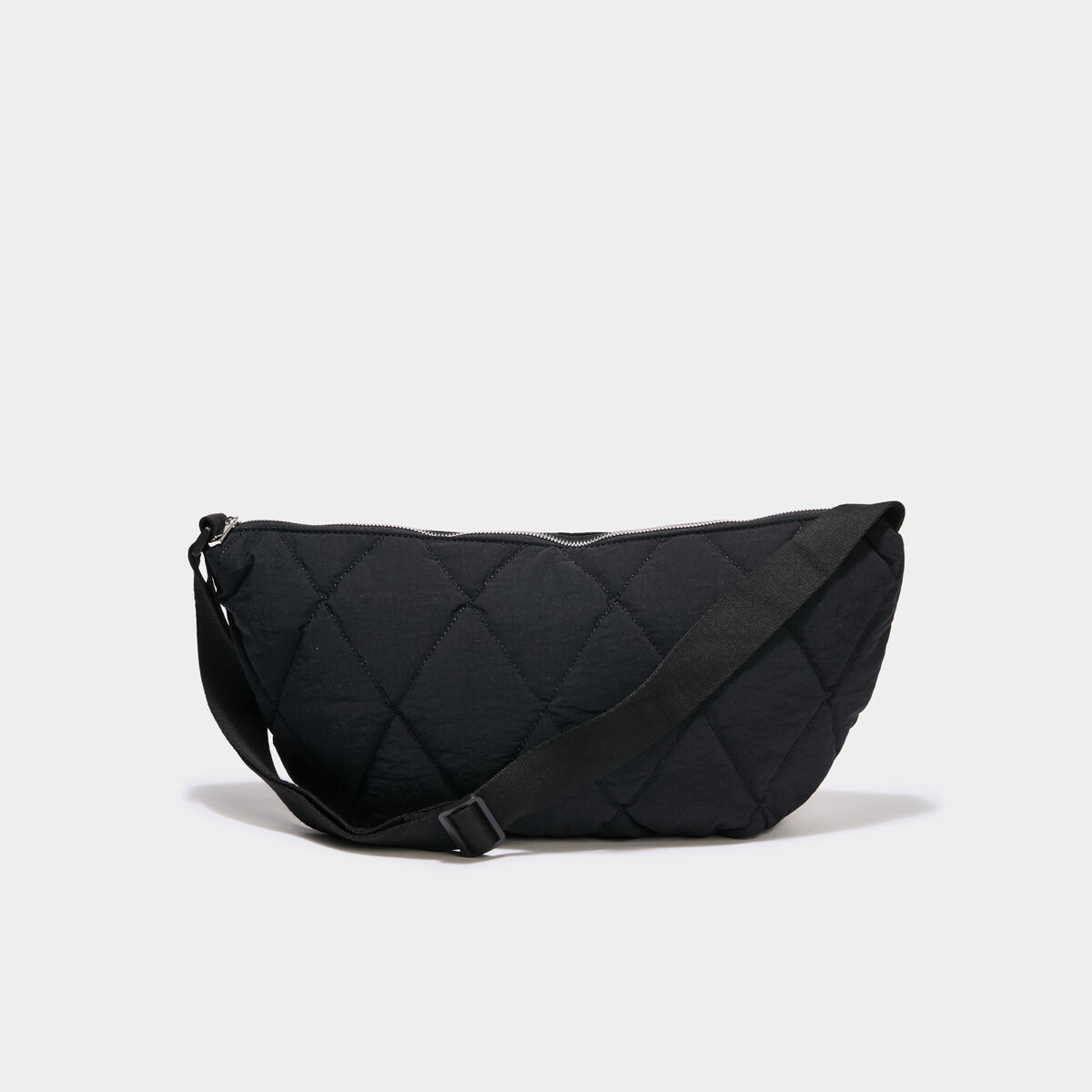 Sac banane matelassé noir femme