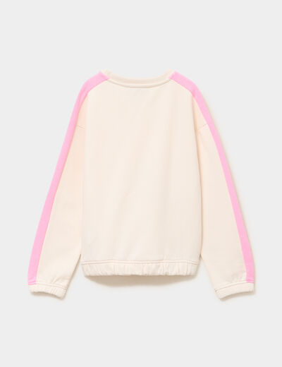 Ensemble de jogging 2 pi&egrave;ces creme fille