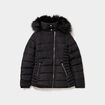 Doudoune d&eacute;perlante &agrave; capuche amovible noir femme