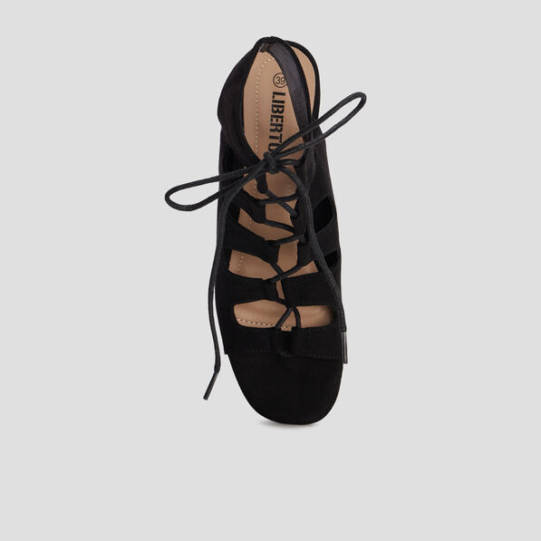 Sandales à talons et lacets Liberto noir femme