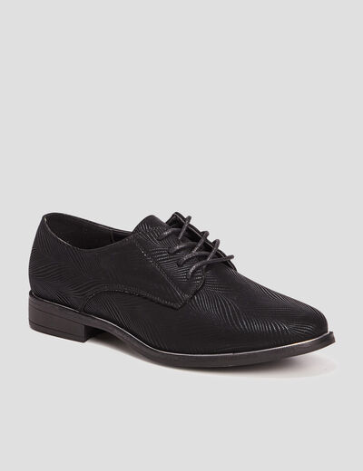 Derbies à lacets noir femme