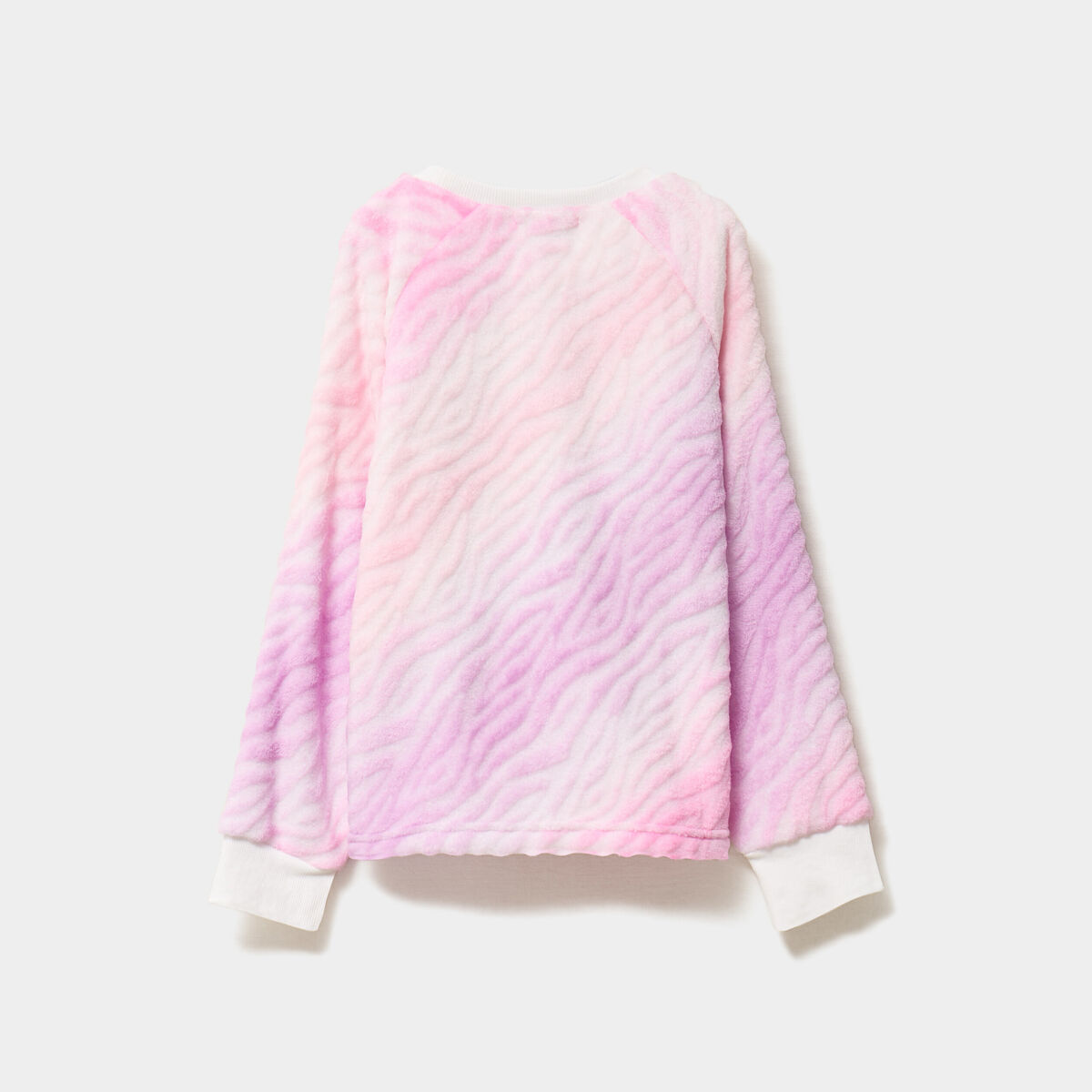 Ensemble pyjama 3 pi&egrave;ces effet velours multicolore fille