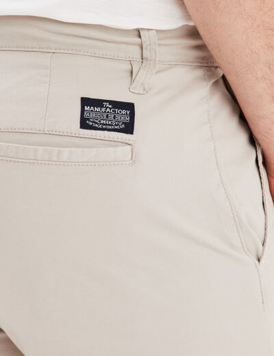 Short chino slim Creeks sable homme