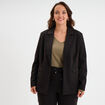 Veste blazer oversize noir femme grande taille