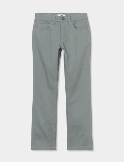 Pantalon regular avec poches vert kaki garçon