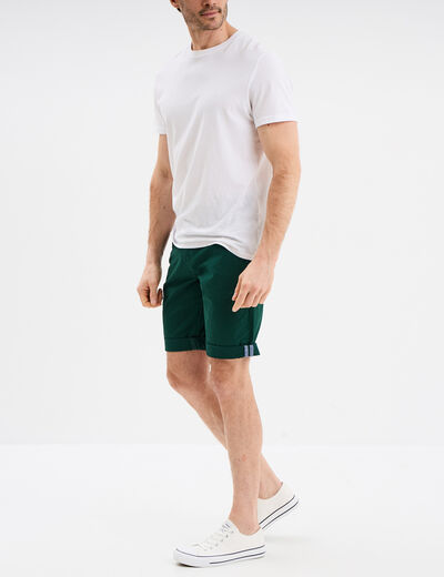 Short chino slim Creeks vert foncé homme