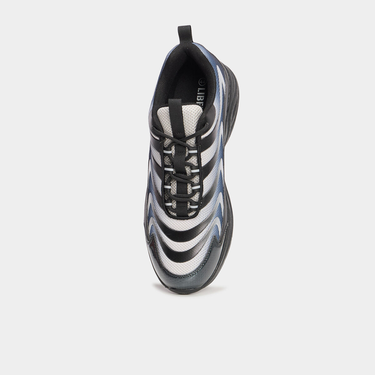 Baskets running semelle &eacute;paisse bleu homme