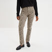 Pantalon slim en coton elasthanne creme femme