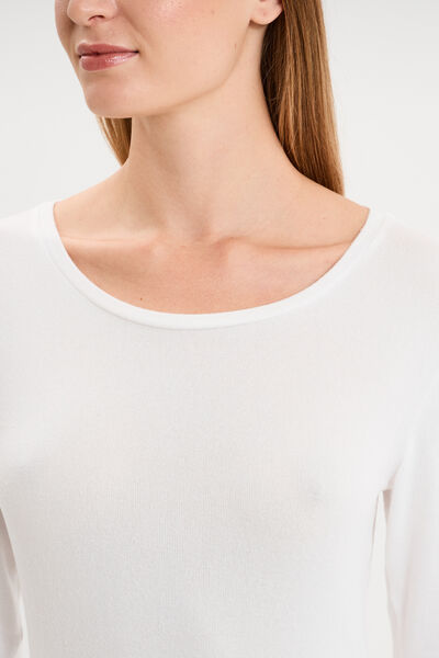 T-shirt thermique manches longues blanc femme