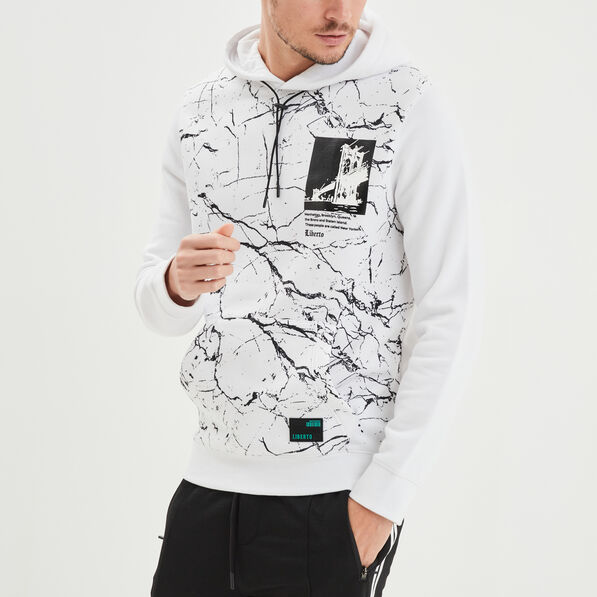 sweat a capuche hoodie liberto blanc homme Sweat à capuche hoodie Liberto blanc homme