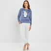 Ensemble pyjama de Noël 2 pièces bleu lavande femme