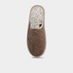 Chaussons mules compens&eacute;es matelass&eacute;es marron femme