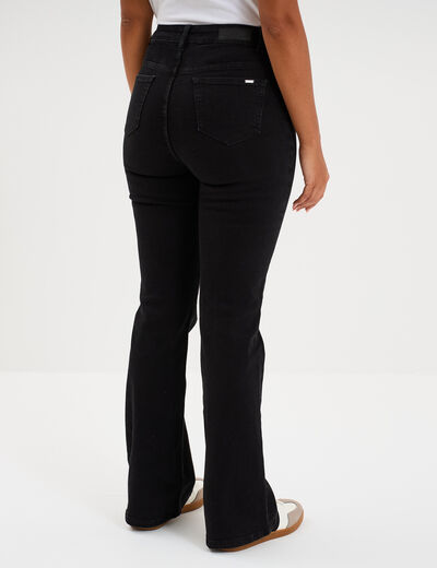 Jeans flare 5 poches denim noir femme
