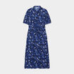 Robe longue chemise ceinturée Creeks bleu marine femme