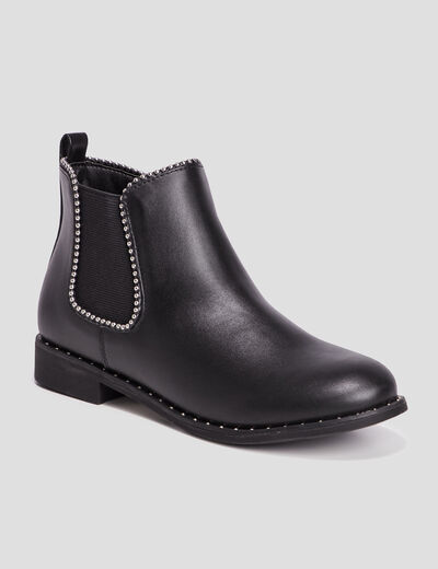 Bottines chelsea à clous noir fille