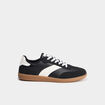 Tennis basses &agrave; lacets noir homme