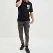 Pantalon skinny stretch 2 poches côtés denim gris homme
