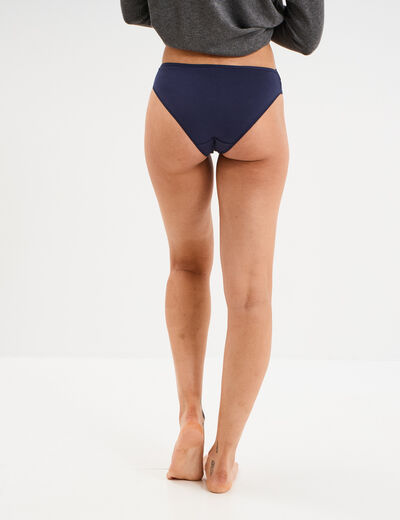 Culotte en coton bleu marine femme